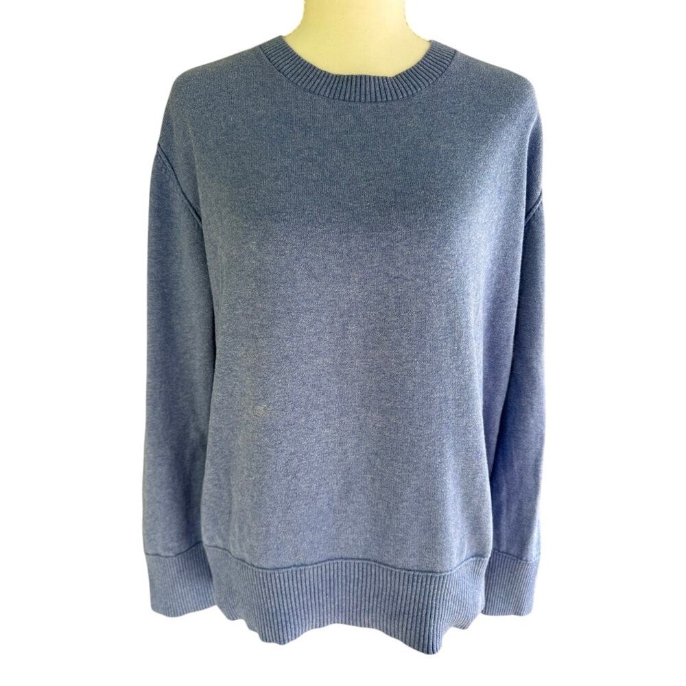L.L.Bean Cotton Cashmere Crewneck Pullover Sweater Women's M Periwinkle Blue